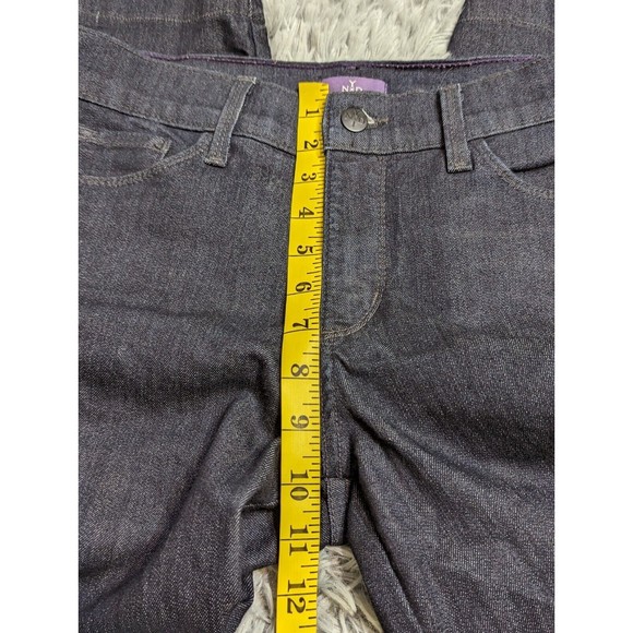NYDJ Jeans Womens Size‎ 4 Cropped Midrise Capri Blue Denim Crop Dark Wash USA - Picture 6 of 13